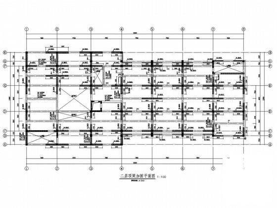7层框剪结构综合楼装修改造加固结构CAD施工图纸 - 2