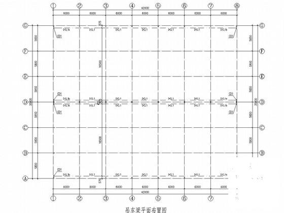 35米跨门刚结构家具公司厂房建筑结构CAD施工图纸（LDA型电动单梁起重机） - 3