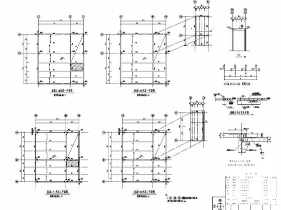单层门式刚架钢结构工业厂房结构CAD施工图纸（桩基础） - 5