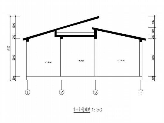 51平单层砖混结构公厕建筑CAD施工图纸 - 2