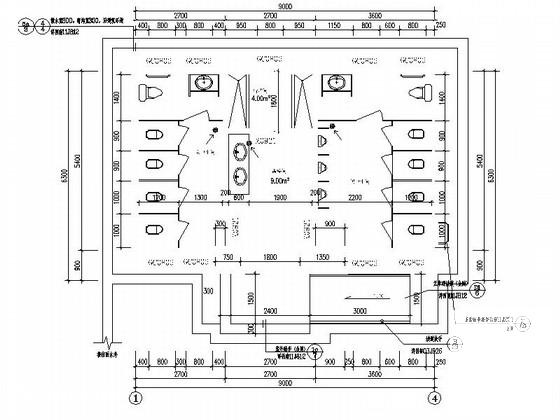 51平单层砖混结构公厕建筑CAD施工图纸 - 3