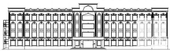 县4层第三中学教学楼建筑施工CAD图纸（效果图纸） - 1