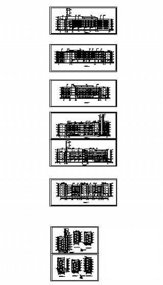 沿海城市4层小学教学楼建筑施工CAD图纸(墙身大样图) - 3