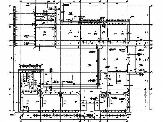 商业技术学院5层餐饮教学楼建筑施工CAD图纸 - 3