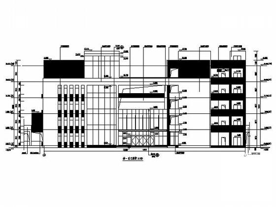 商业技术学院5层餐饮教学楼建筑施工CAD图纸 - 4