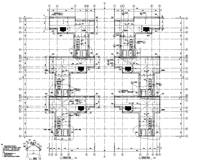 180㎡2层联排别墅户型图设计 (2)
