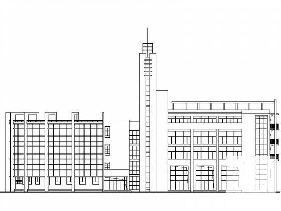 中学5层综合楼建筑施工CAD图纸 - 1