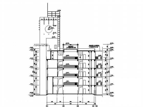 中学5层综合楼建筑施工CAD图纸 - 2