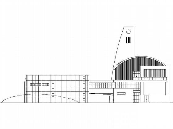 职业技术学校4层学生活动中心建筑施工CAD图纸 - 1