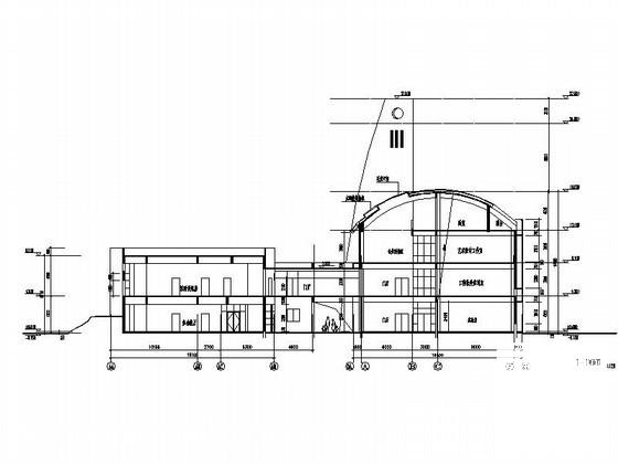 职业技术学校4层学生活动中心建筑施工CAD图纸 - 2