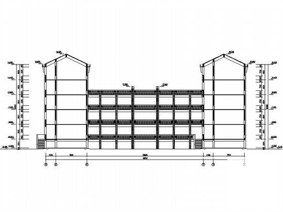 ]中学5层教学楼建筑施工CAD图纸 - 2