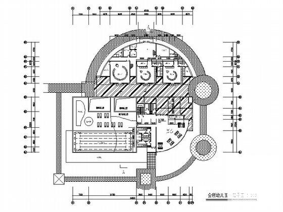 2层会所兼四班幼儿园建筑方案设计图纸(平面图) - 1