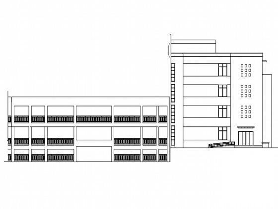 电视大学、广播专业学校新区5层6号教学楼建筑施工CAD图纸 - 1