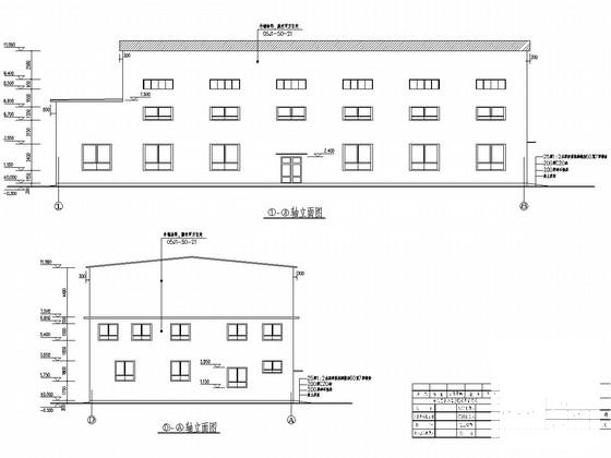 单层现浇钢筋混凝土框排架结构检修车间结构CAD施工图纸（建筑图纸） - 1