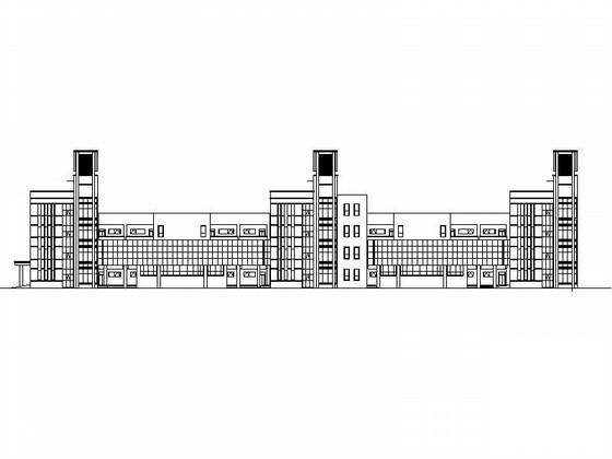 小学4层教学综合楼建筑施工CAD图纸(总平面布置图) - 1