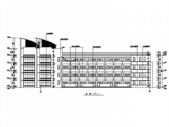 小学4层教学综合楼建筑施工CAD图纸(总平面布置图) - 4