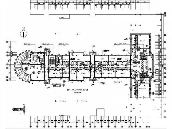 朝鲜族小学3层教学综合楼建筑施工CAD图纸(卫生间详图) - 3