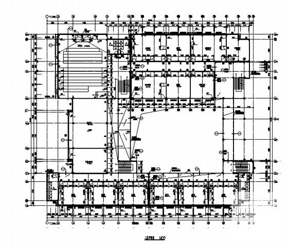 花园社区中心3层小学校建筑施工CAD图纸 - 3