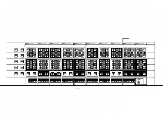 体育运动学校6层宿舍楼建筑施工CAD图纸(地下室平面图) - 1