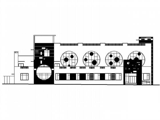 军区六班3层幼儿园建筑施工CAD图纸 - 1