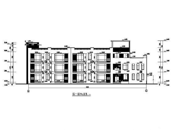 军区六班3层幼儿园建筑施工CAD图纸 - 4