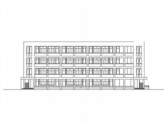 中心小学4层教学楼建筑施工套CAD图纸 - 1