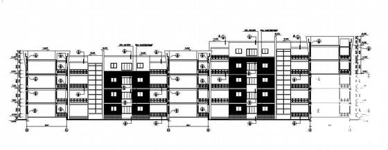 4层学校高中部教学楼建筑施工CAD图纸 - 2