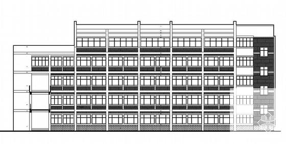 5层高中初中部实验楼建筑施工CAD图纸 - 1