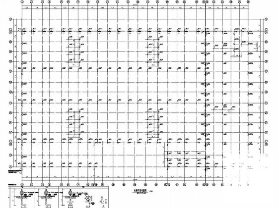 单层钢框架结构厂房及各种子项建筑结构CAD施工图纸（中英文对照）(基础采用桩基础) - 4