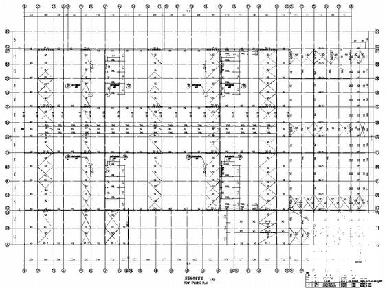 单层钢框架结构厂房及各种子项建筑结构CAD施工图纸（中英文对照）(基础采用桩基础) - 5