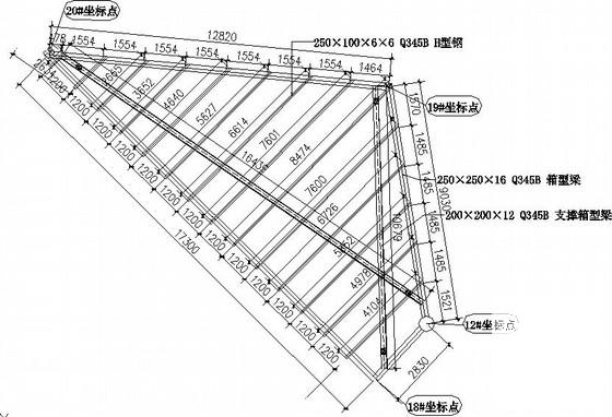 7度区抗震展览馆竣工结构CAD施工图纸(钢结构幕墙骨架) - 2