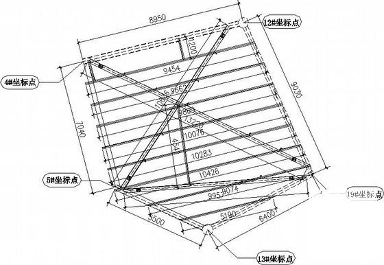7度区抗震展览馆竣工结构CAD施工图纸(钢结构幕墙骨架) - 3