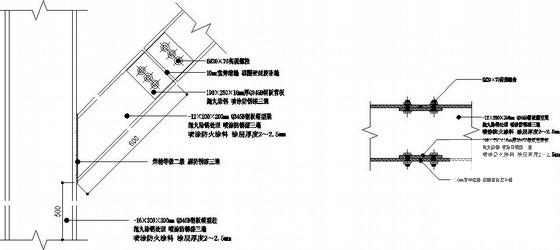 7度区抗震展览馆竣工结构CAD施工图纸(钢结构幕墙骨架) - 4
