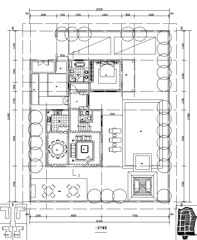 250㎡三层户型图设计 (2)