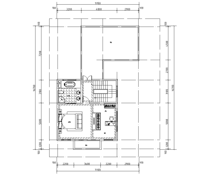 250㎡三层户型图设计 (3)