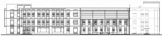 石油大学行知学生服务中心建筑施工CAD图纸 - 1