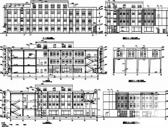 石油大学行知学生服务中心建筑施工CAD图纸 - 2