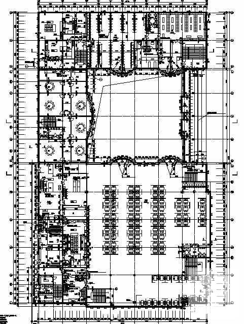 石油大学行知学生服务中心建筑施工CAD图纸 - 3