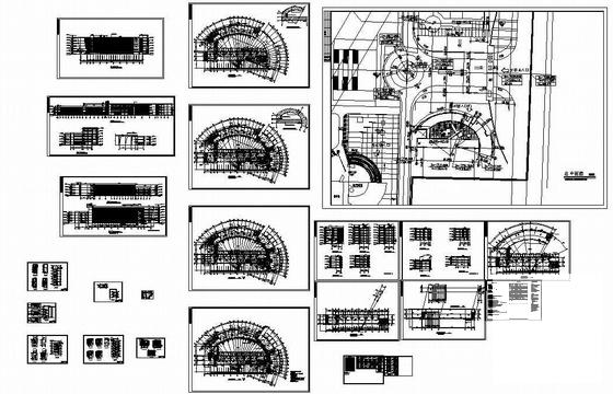 学院6层教学办公楼建筑施工CAD图纸 - 4