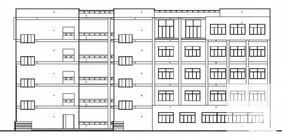 中学实验楼建筑CAD施工图纸 - 1