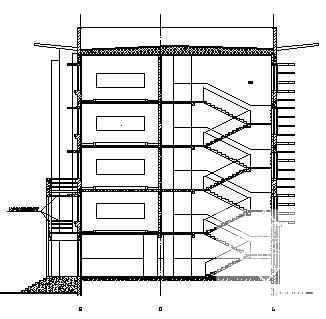5层中学教学楼建筑CAD施工图纸(混凝土结构) - 3