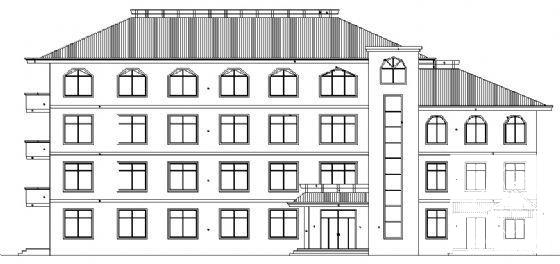 中西式小学4层教学楼建筑方案设计CAD图纸 - 1
