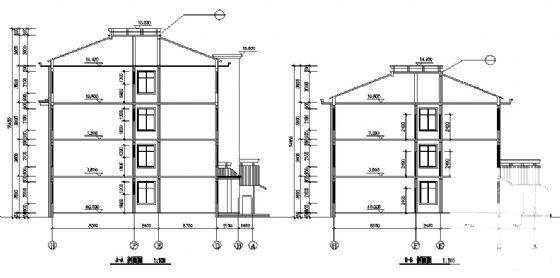 中西式小学4层教学楼建筑方案设计CAD图纸 - 2