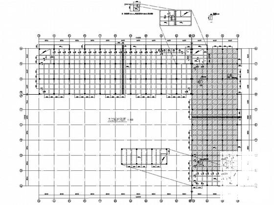 单层框排架结构水果加工厂结构CAD施工图纸（夹层） - 3
