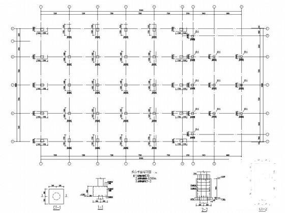 地上2层空间网架屋面体育馆结构CAD施工图纸(预应力混凝土管桩) - 2