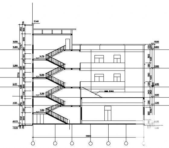 中学4层教学综合楼建筑方案设计CAD图纸 - 2