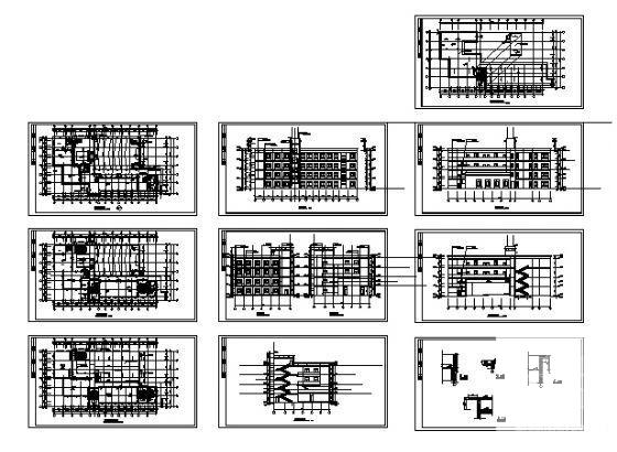 中学4层教学综合楼建筑方案设计CAD图纸 - 4