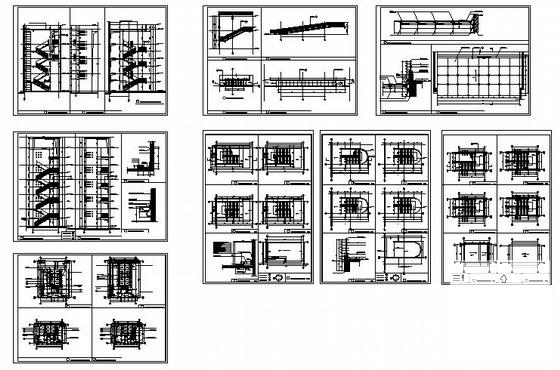 框架结构4层学校综合楼建筑施工CAD图纸(卫生间详图) - 3