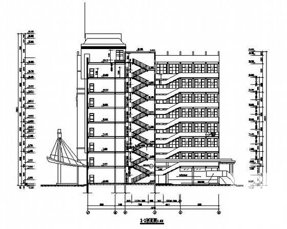 9层学校综合楼建筑施工CAD图纸(卫生间详图) - 2