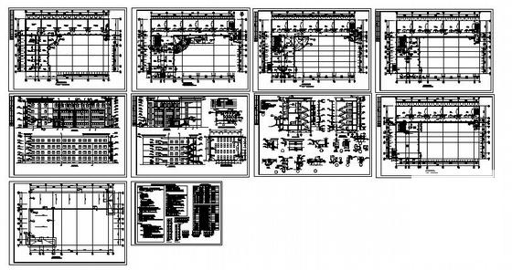 4层中学教学楼建筑施工CAD图纸(卫生间详图) - 4